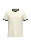 T-shirt Ringer Eco-responsável de Homem com Contrastes e Aspeto Lavado-Marfim / Preto Lavado-S-RAG-Tailors-Fardas-e-Uniformes-Vestuario-Pro