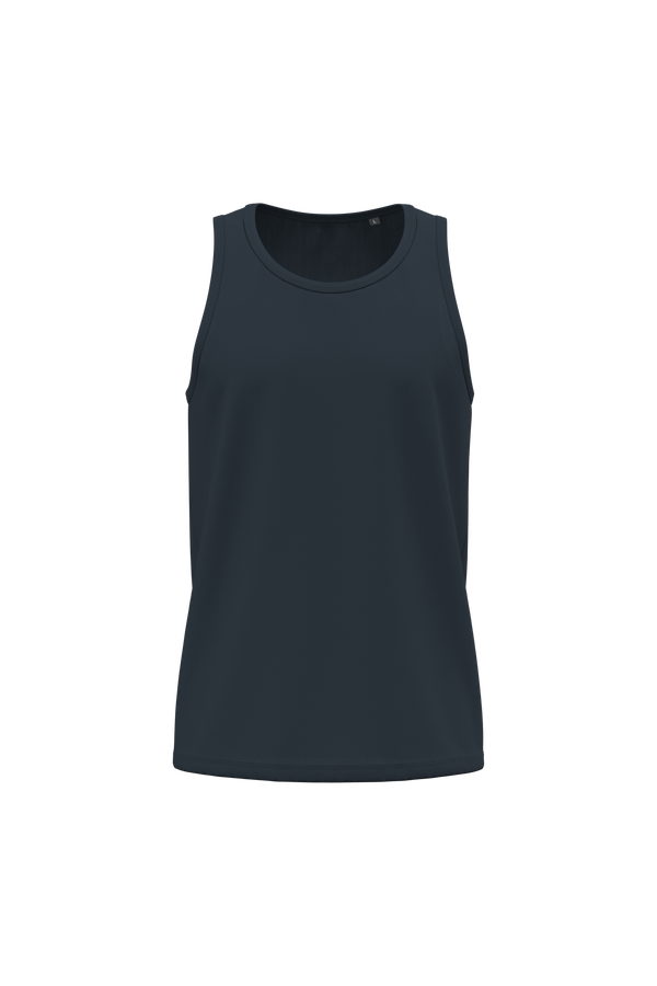 T-shirt Sem Mangas de Homem em Algodão Biológico-Azul Marinho-S-RAG-Tailors-Fardas-e-Uniformes-Vestuario-Pro
