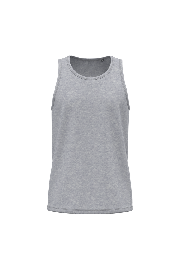 T-shirt Sem Mangas de Homem em Algodão Biológico-Cinzento Oxford-S-RAG-Tailors-Fardas-e-Uniformes-Vestuario-Pro