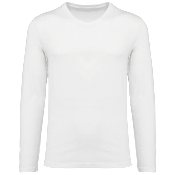 T-shirt Supima® decote V de manga comprida de homem-RAG-Tailors-Fardas-e-Uniformes-Vestuario-Pro