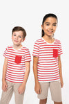 T-shirt às Riscas de Criança Estilo Marinheiro de Manga Curta com Bolso-RAG-Tailors-Fardas-e-Uniformes-Vestuario-Pro
