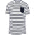 T-shirt às riscas estilo marinheiro de manga curta com bolso-White / Navy Stripes-S-RAG-Tailors-Fardas-e-Uniformes-Vestuario-Pro