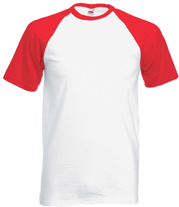 T-shirt baseball-Branco / Vermelho-S-RAG-Tailors-Fardas-e-Uniformes-Vestuario-Pro