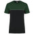 T-shirt bicolor eco-responsável de manga curta unissexo-Black / Forest Green-XS-RAG-Tailors-Fardas-e-Uniformes-Vestuario-Pro