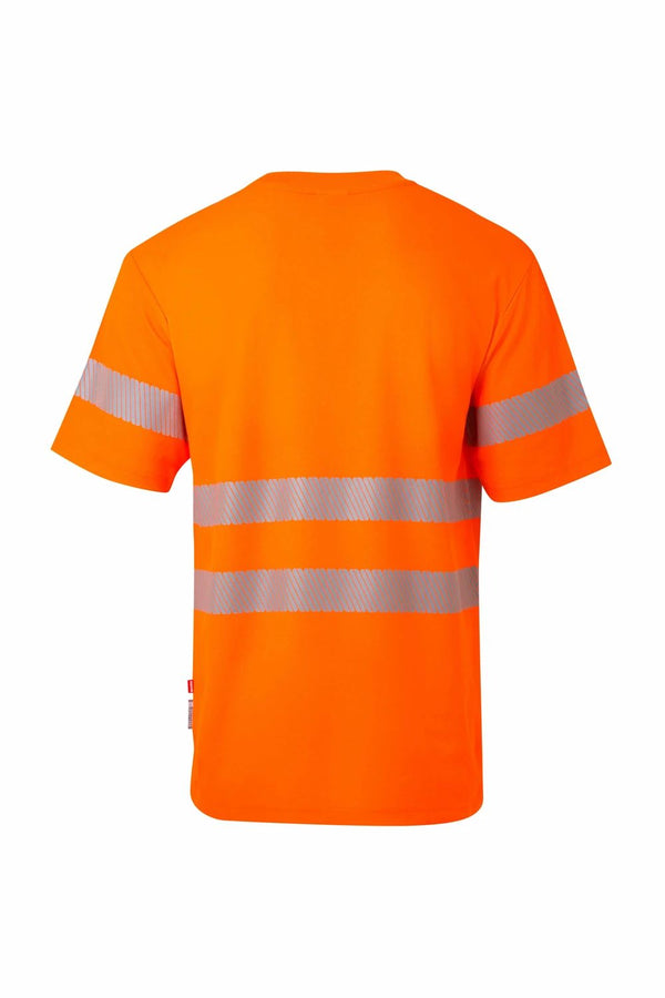 T-shirt de Algodão de Alta Visibilidade com Faixas Segmentadas-RAG-Tailors-Fardas-e-Uniformes-Vestuario-Pro