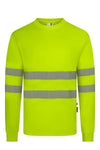 T-shirt de Alta Visibilidade em Algodão de Manga Comprida com Faixas Refletoras Segmentadas-Amarelo Fluorescente - 20-S-RAG-Tailors-Fardas-e-Uniformes-Vestuario-Pro