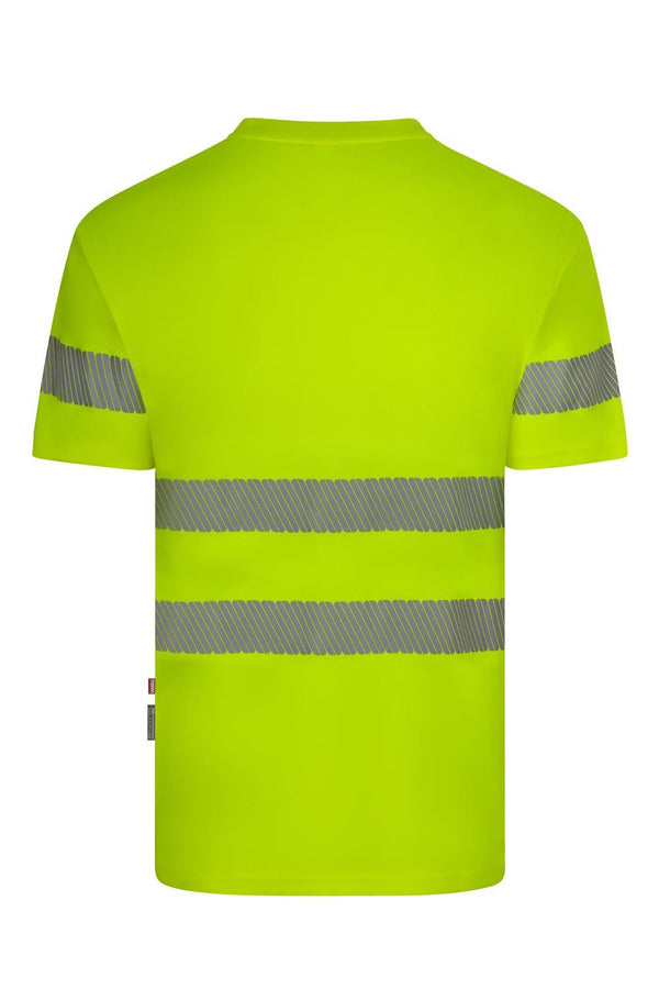 T-shirt de Alta Visibilidade em Poliéster Reciclado com Faixas Refletoras Segmentadas-RAG-Tailors-Fardas-e-Uniformes-Vestuario-Pro