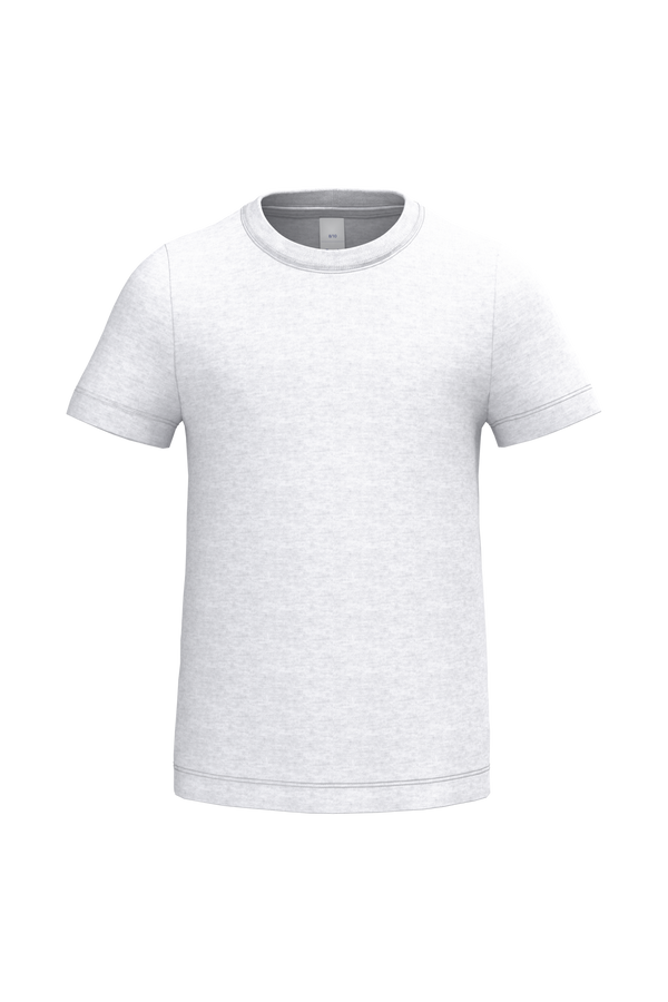T-shirt de Criança Manga Curta-Cinzento Mesclado Ideal-1/2 Anos-RAG-Tailors-Fardas-e-Uniformes-Vestuario-Pro