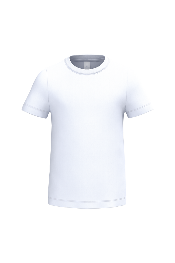 T-shirt de Criança Manga Curta Decote Redondo-Branco Ideal-1/2 Anos-RAG-Tailors-Fardas-e-Uniformes-Vestuario-Pro