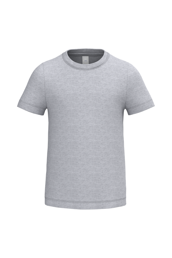 T-shirt de Criança Manga Curta Decote Redondo-Cinzento Oxford Ideal-1/2 Anos-RAG-Tailors-Fardas-e-Uniformes-Vestuario-Pro