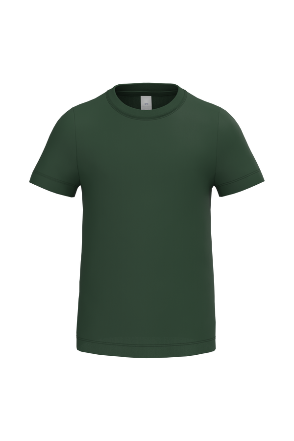 T-shirt de Criança Manga Curta Decote Redondo-Verde Floresta Ideal-1/2 Anos-RAG-Tailors-Fardas-e-Uniformes-Vestuario-Pro