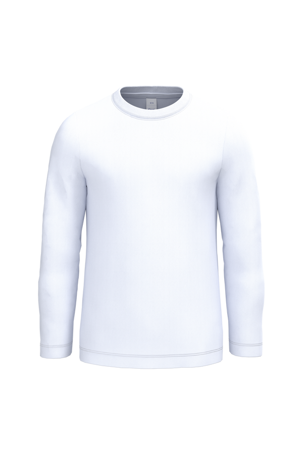T-shirt de Criança de Manga Comprida-Branco Ideal-1/2 Anos-RAG-Tailors-Fardas-e-Uniformes-Vestuario-Pro