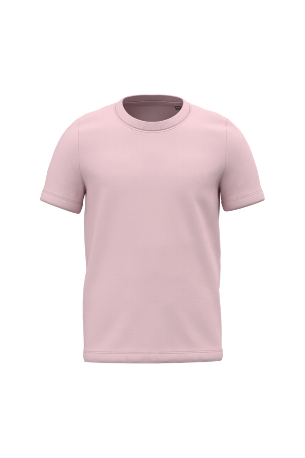 T-shirt de Criança em Algodão Biológico-Rosa Pálido-2/4 Anos-RAG-Tailors-Fardas-e-Uniformes-Vestuario-Pro