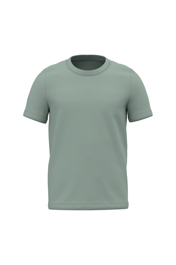 T-shirt de Criança em Algodão Biológico-Sálvia-2/4 Anos-RAG-Tailors-Fardas-e-Uniformes-Vestuario-Pro