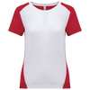 T-shirt de Desporto Bicolor Senhora-Branco / Vermelho-XS-RAG-Tailors-Fardas-e-Uniformes-Vestuario-Pro