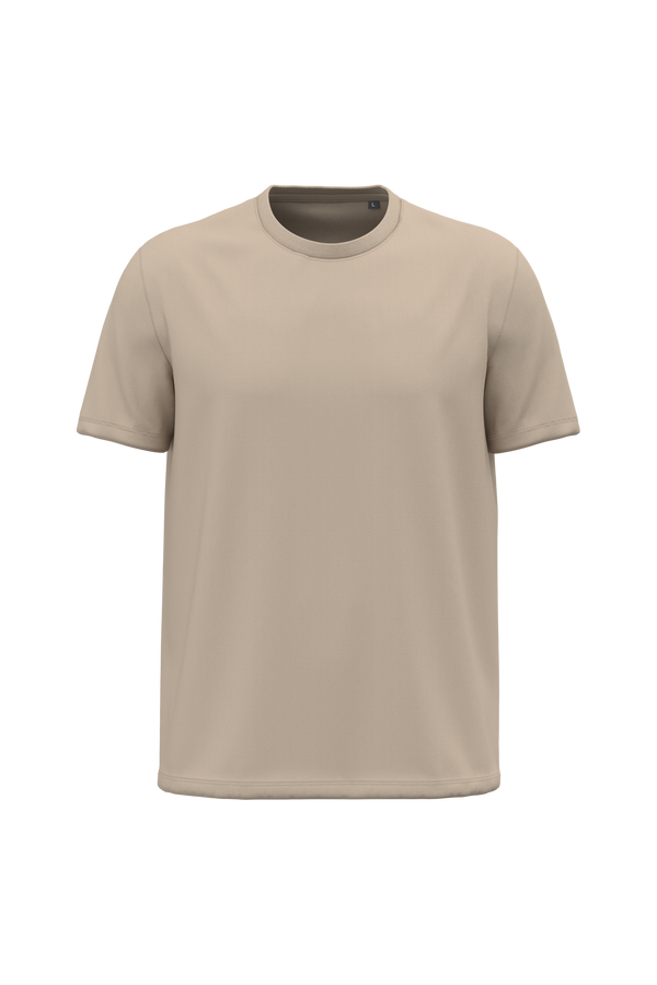 T-shirt de Homem em Algodão Biológico Manga Curta-Areia Clara-2XS-RAG-Tailors-Fardas-e-Uniformes-Vestuario-Pro