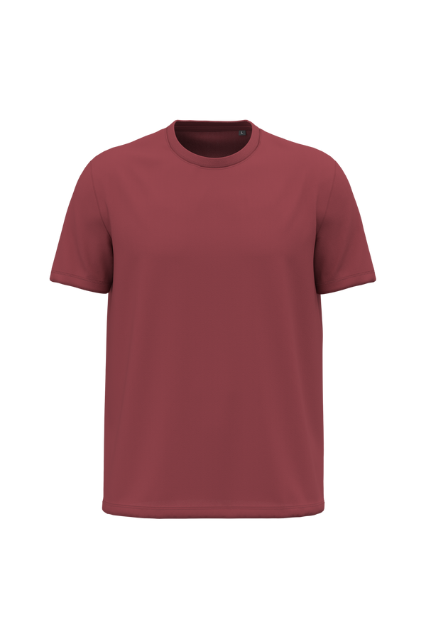 T-shirt de Homem em Algodão Biológico Manga Curta-Vermelho Terracota-2XS-RAG-Tailors-Fardas-e-Uniformes-Vestuario-Pro