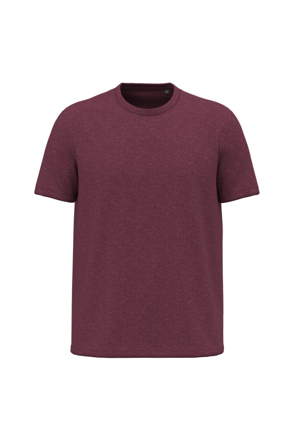 T-shirt de Homem em Algodão Biológico Manga Curta-Vinho Mesclado-2XS-RAG-Tailors-Fardas-e-Uniformes-Vestuario-Pro
