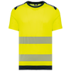 T-shirt de Segurança em Material Reciclado Manga Curta Unissexo-Amarelo Hi Viz / Azul Marinho-XS-RAG-Tailors-Fardas-e-Uniformes-Vestuario-Pro