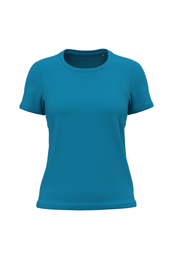 T-shirt de Senhora em Algodão Biológico Bio150-Azul Tropical-XS-RAG-Tailors-Fardas-e-Uniformes-Vestuario-Pro