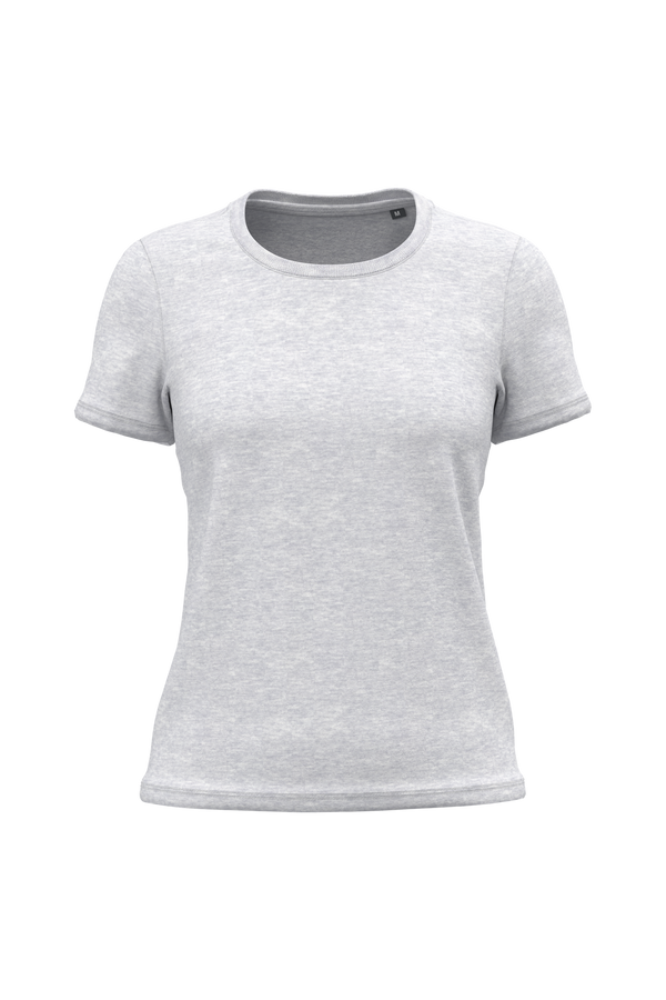 T-shirt de Senhora em Algodão Biológico Bio150-Cinzento Cinza Mesclado-XS-RAG-Tailors-Fardas-e-Uniformes-Vestuario-Pro