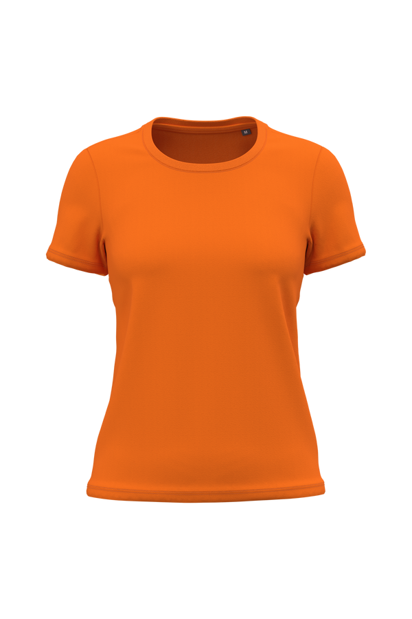 T-shirt de Senhora em Algodão Biológico Bio150-Laranja-XS-RAG-Tailors-Fardas-e-Uniformes-Vestuario-Pro