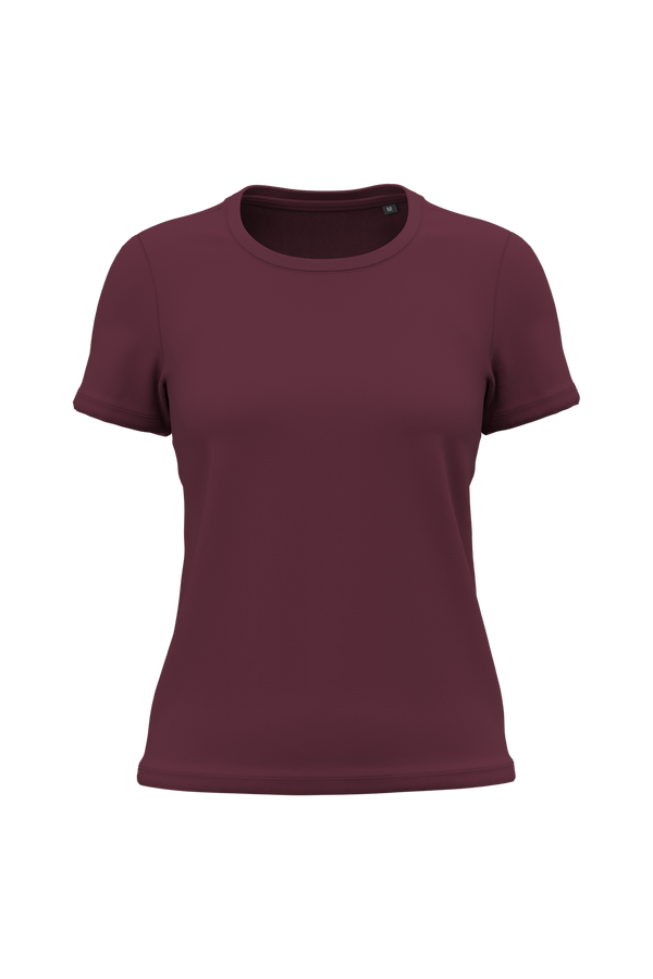 T-shirt de Senhora em Algodão Biológico Bio150-Vinho-XS-RAG-Tailors-Fardas-e-Uniformes-Vestuario-Pro