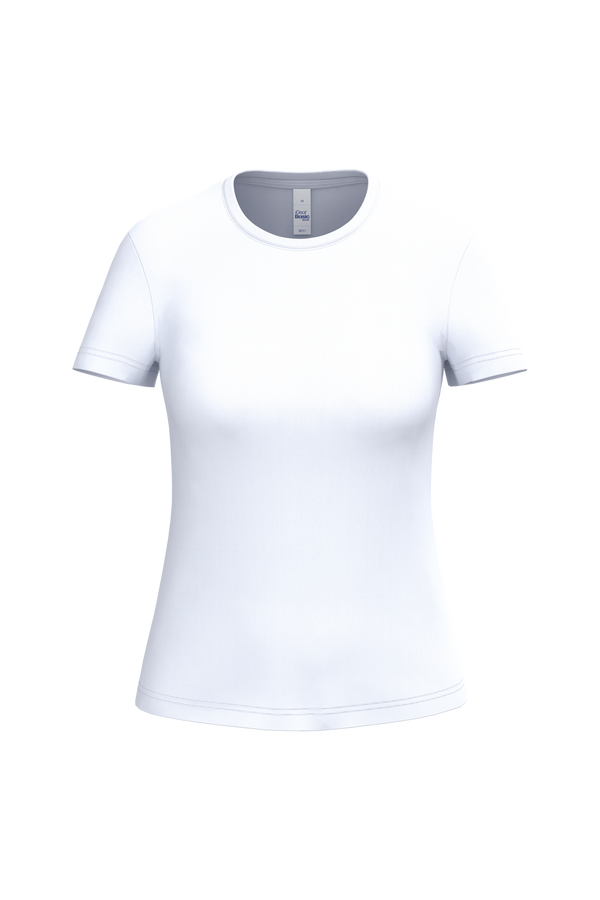 T-shirt de Senhora iDeal150 Decote Redondo-Branco Ideal-XS-RAG-Tailors-Fardas-e-Uniformes-Vestuario-Pro
