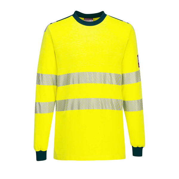 T-shirt de alta visibilidade resistente às chamas PW3-Amarelo/Marinho-S-RAG-Tailors-Fardas-e-Uniformes-Vestuario-Pro