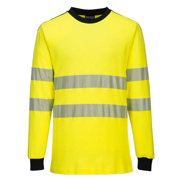 T-shirt de alta visibilidade resistente às chamas PW3-Amarelo/Preto-L-RAG-Tailors-Fardas-e-Uniformes-Vestuario-Pro