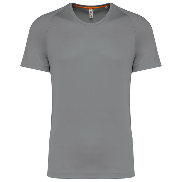 T-shirt de desporto de homem de material reciclado com decote redondo-Fine Grey-XS-RAG-Tailors-Fardas-e-Uniformes-Vestuario-Pro