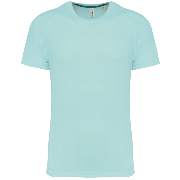 T-shirt de desporto de homem de material reciclado com decote redondo-Menta Gelo-XS-RAG-Tailors-Fardas-e-Uniformes-Vestuario-Pro