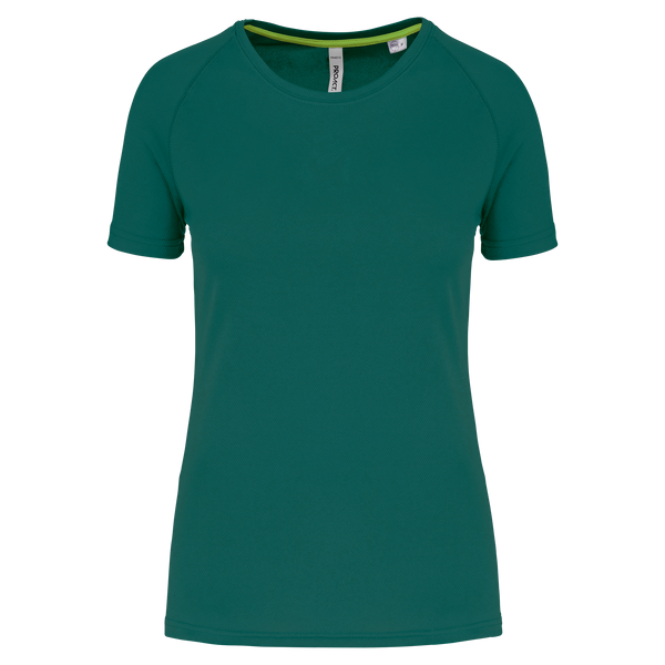 T-shirt de desporto de senhora de material reciclado com decote redondo-Verde Gingko-XXL-RAG-Tailors-Fardas-e-Uniformes-Vestuario-Pro