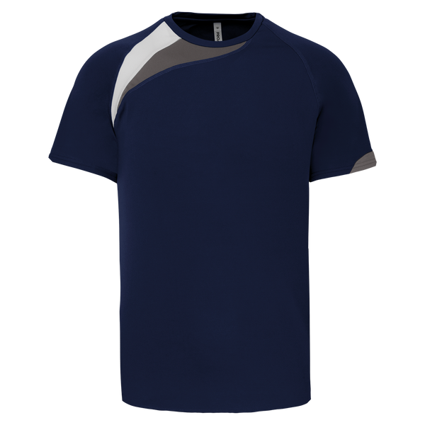 T-shirt de desporto manga curta-Sporty navy/White/Storm grey-XS-RAG-Tailors-Fardas-e-Uniformes-Vestuario-Pro