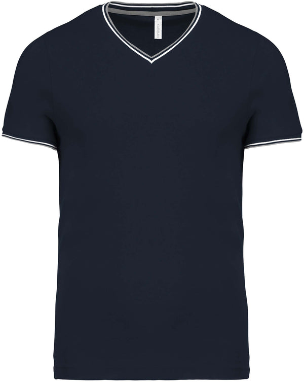 T-shirt de homem em malha piqué com decote V-RAG-Tailors-Fardas-e-Uniformes-Vestuario-Pro