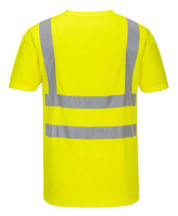 T-shirt de inserções de malha com decote em V-RAG-Tailors-Fardas-e-Uniformes-Vestuario-Pro