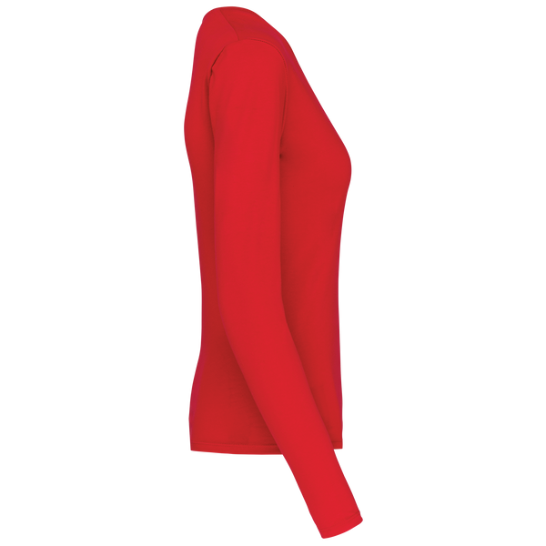 T-shirt de manga comprida decote em V para senhora-RAG-Tailors-Fardas-e-Uniformes-Vestuario-Pro