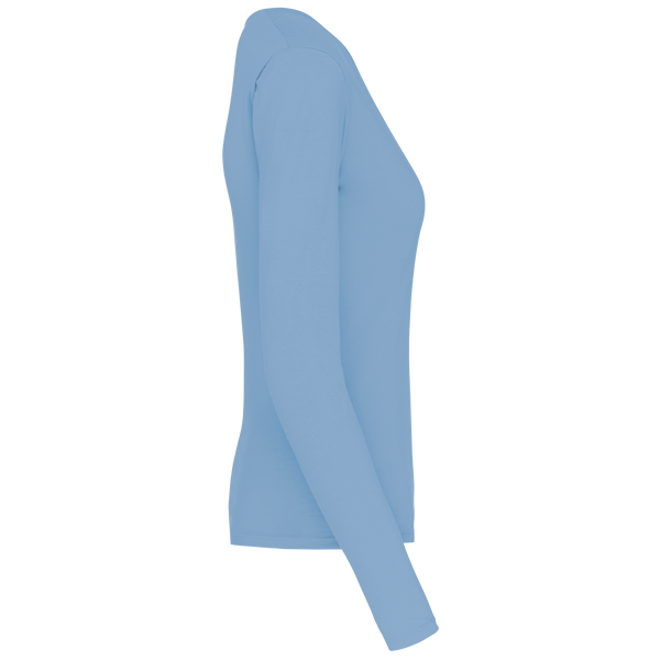 T-shirt de manga comprida decote em V para senhora-RAG-Tailors-Fardas-e-Uniformes-Vestuario-Pro