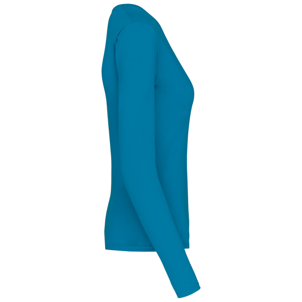 T-shirt de manga comprida decote em V para senhora-RAG-Tailors-Fardas-e-Uniformes-Vestuario-Pro