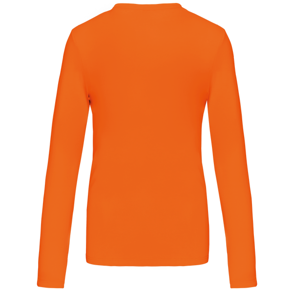 T-shirt de manga comprida decote em V para senhora-RAG-Tailors-Fardas-e-Uniformes-Vestuario-Pro