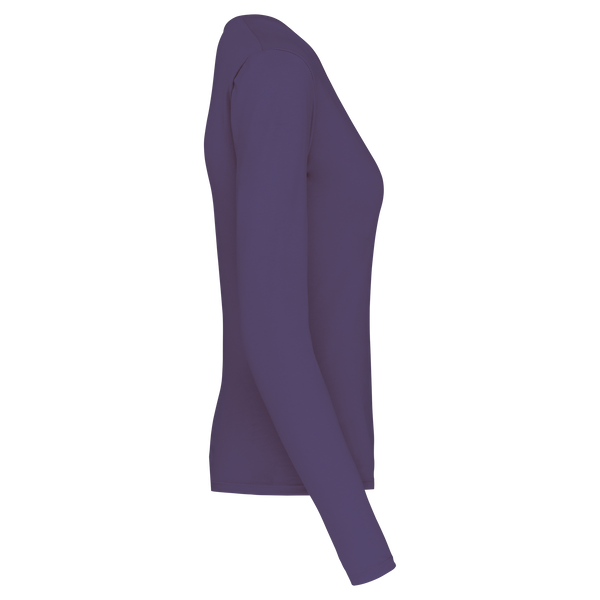 T-shirt de manga comprida decote em V para senhora-RAG-Tailors-Fardas-e-Uniformes-Vestuario-Pro