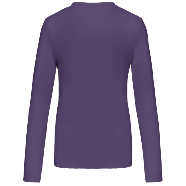T-shirt de manga comprida decote em V para senhora-RAG-Tailors-Fardas-e-Uniformes-Vestuario-Pro