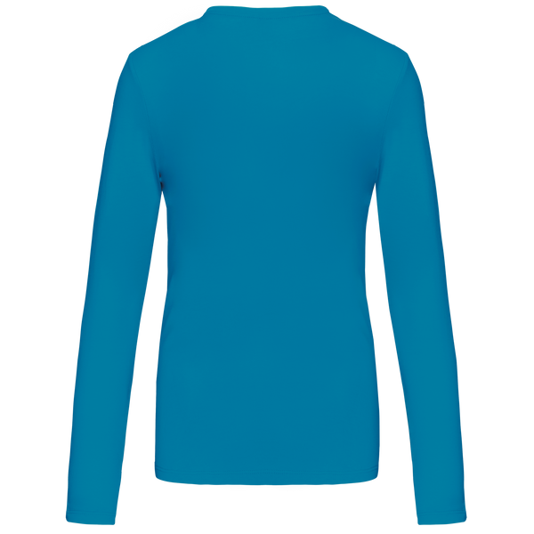 T-shirt de manga comprida decote em V para senhora-RAG-Tailors-Fardas-e-Uniformes-Vestuario-Pro