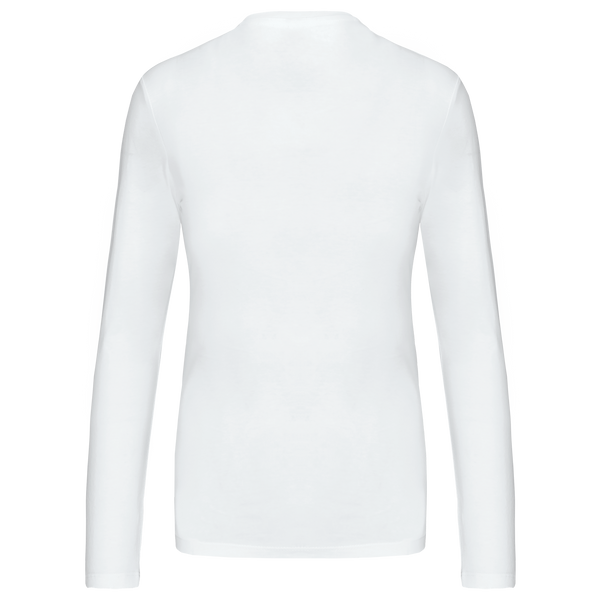 T-shirt de manga comprida decote em V para senhora-RAG-Tailors-Fardas-e-Uniformes-Vestuario-Pro