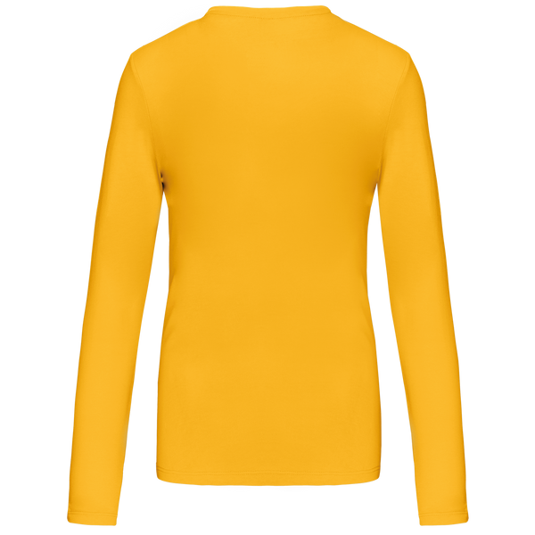 T-shirt de manga comprida decote em V para senhora-RAG-Tailors-Fardas-e-Uniformes-Vestuario-Pro