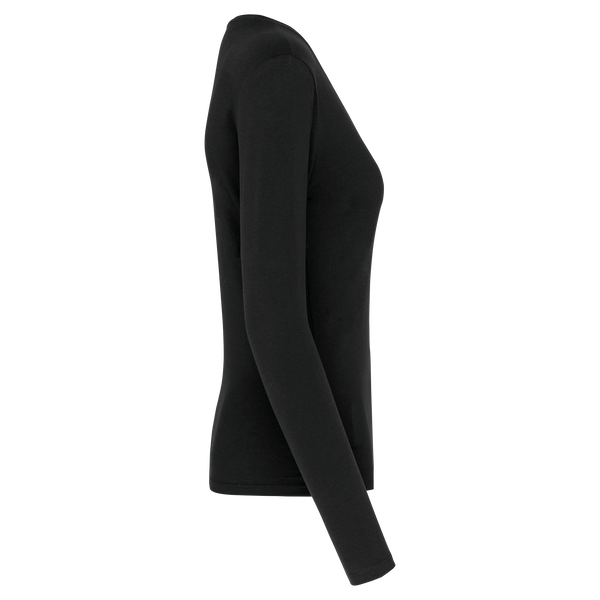 T-shirt de manga comprida decote em V para senhora-RAG-Tailors-Fardas-e-Uniformes-Vestuario-Pro