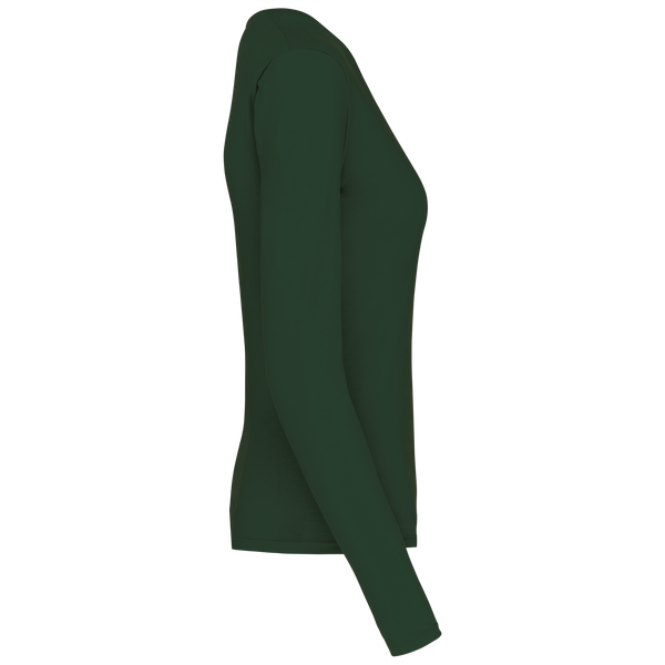T-shirt de manga comprida decote em V para senhora-RAG-Tailors-Fardas-e-Uniformes-Vestuario-Pro
