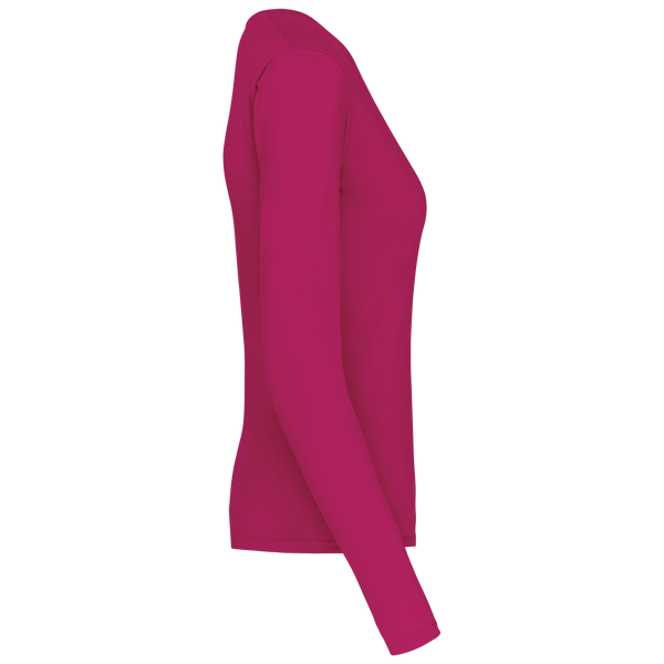 T-shirt de manga comprida decote em V para senhora-RAG-Tailors-Fardas-e-Uniformes-Vestuario-Pro