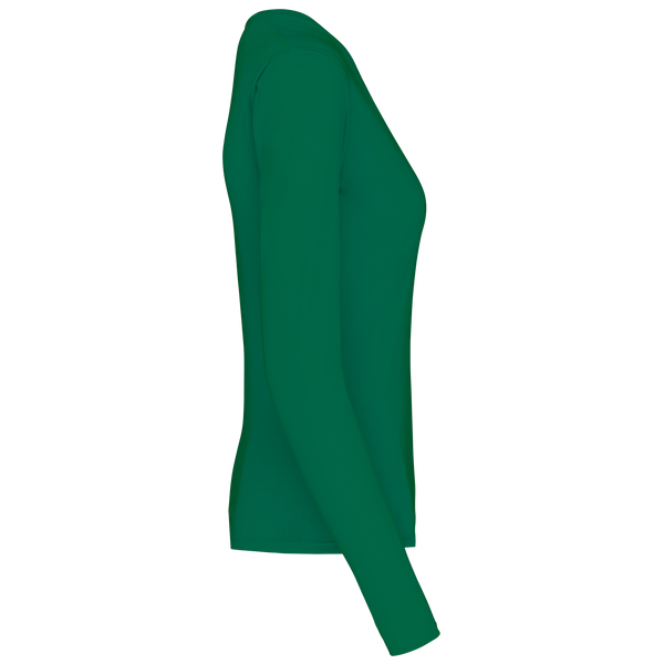 T-shirt de manga comprida decote em V para senhora-RAG-Tailors-Fardas-e-Uniformes-Vestuario-Pro