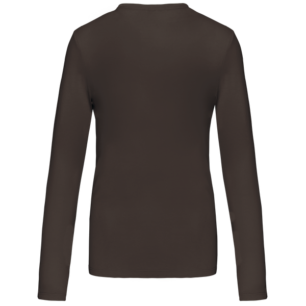 T-shirt de manga comprida decote em V para senhora-RAG-Tailors-Fardas-e-Uniformes-Vestuario-Pro
